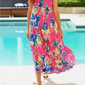 Polo by Ralph Lauren Halter Pink Floral Kids Dress Size 12